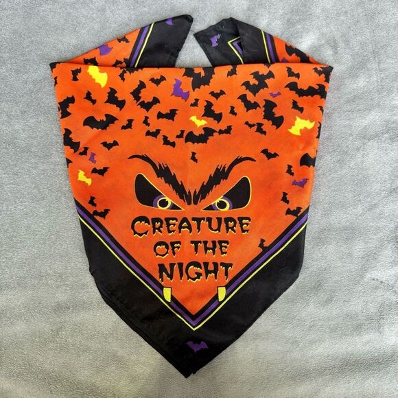 "Creature of the Night" Halloween Dog Bandanna | Pet Costume - Picture 1 of 4